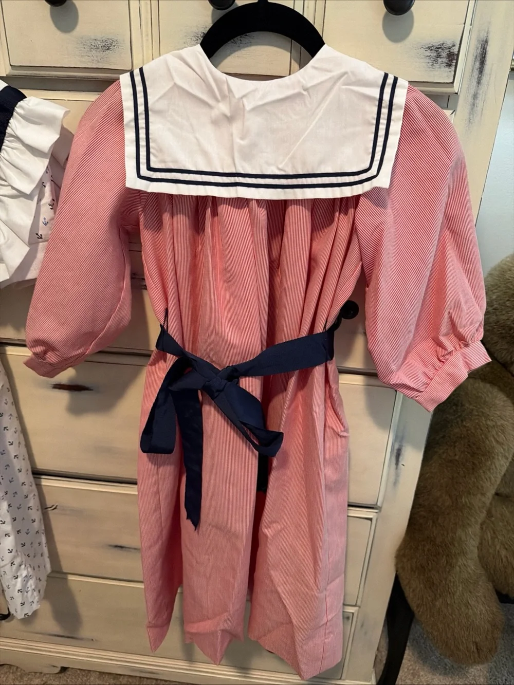 2 Vintage Girl’s Sailor Dress Anchors 70’s 80’s Made USA Monday’s Child Sir Alec